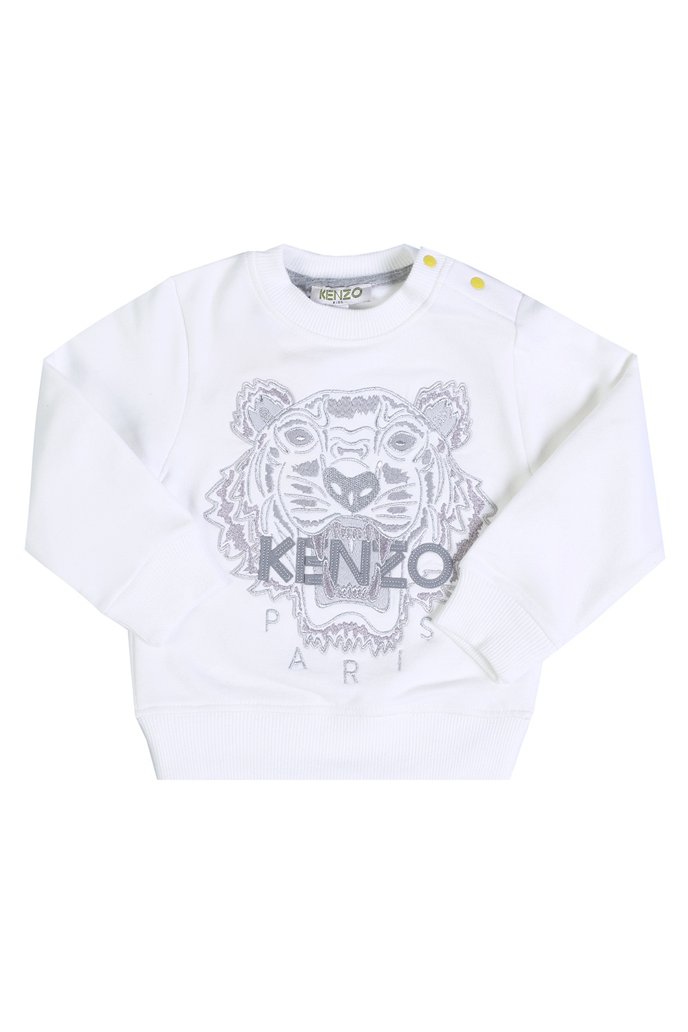 White Tiger head embroidered sweatshirt Kenzo Kids Vitkac Italy